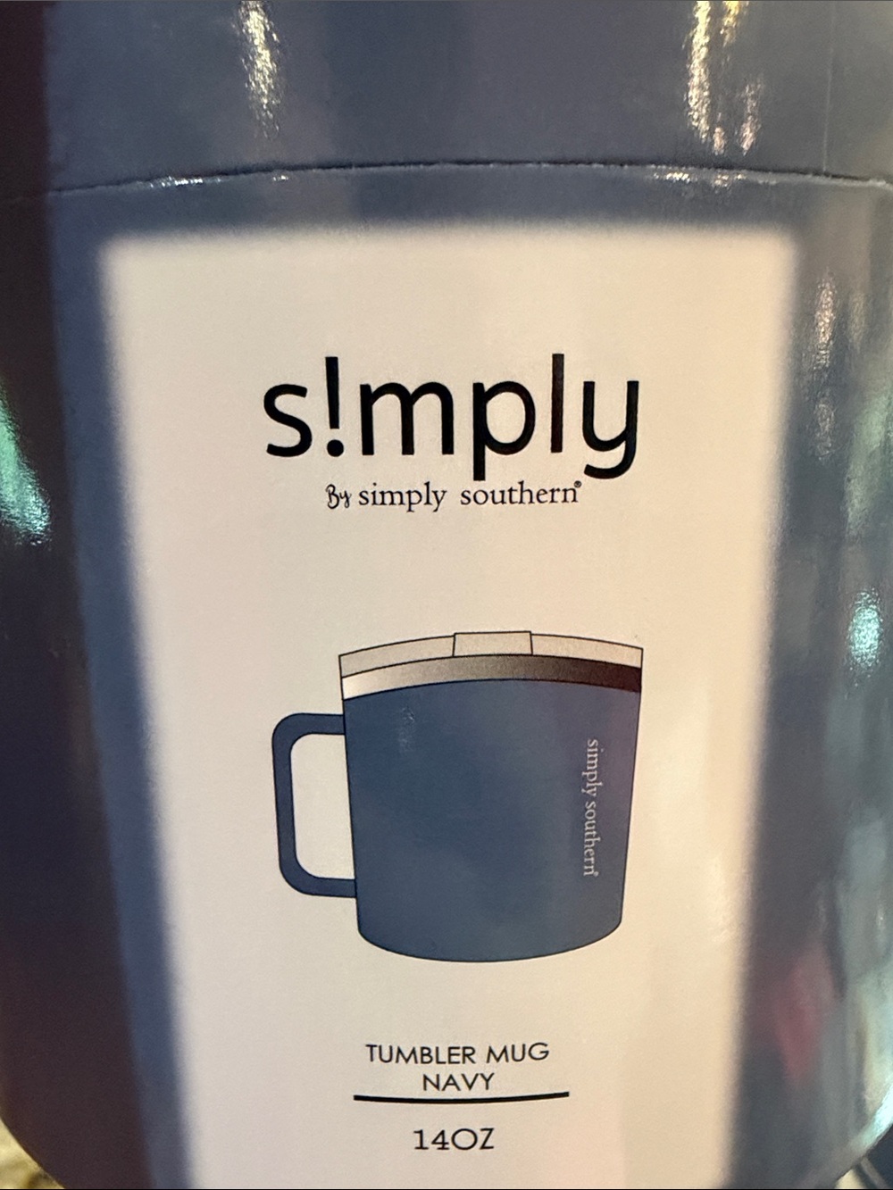 Simply Southern Navy 14oz. Hot/Cold Insulated Tumbler Mug with lid NIB - Picture 4 of 4